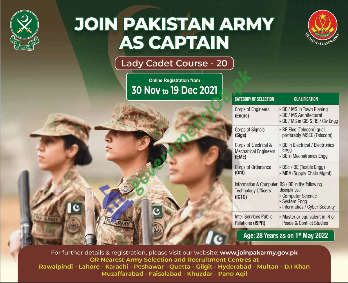 Join Pak army as captain