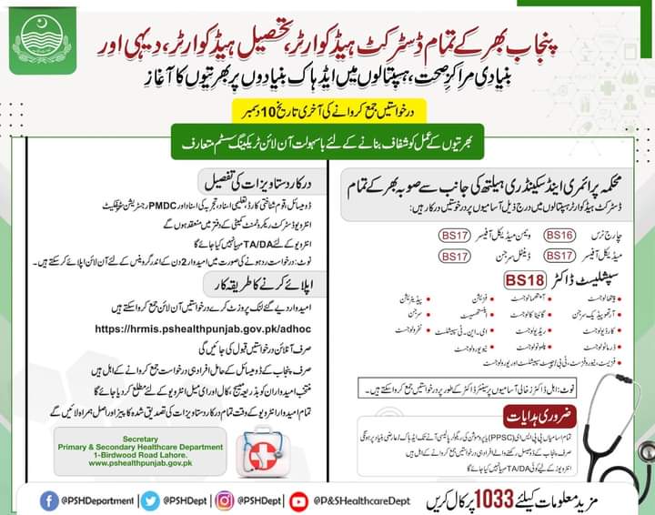 punjab health department jobs 2021