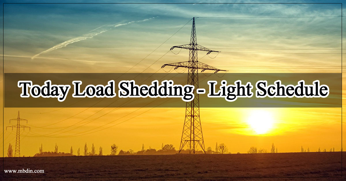 WAPDA load shedding Light schedule in Mandi Bahauddin